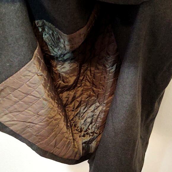 Club Monaco wool trench pea coat quilted lining military style - Picture 7 of 8